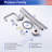 Rainlex Single Handle Floor Mounted Clawfoot Tub Faucet with Handheld Shower Freestanding Faucet-69650688