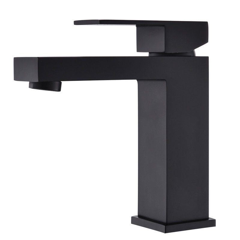 Single-Hole Single-handle Bathroom Faucet, Black