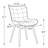 Heitger Tufted Wing Back Side Chair, Faux Leather Upholstered Dining Chair with Metal Legs-1356984078