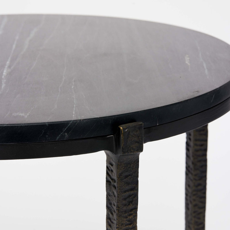 Como Marble End Table, 22" H x 20" W x 20" D, Dusk