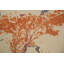 Tapis indien à motif abstrait moderne illustré