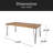INDUSTRIAL WOOD AND METAL RECTANGULAR DINING TABLE