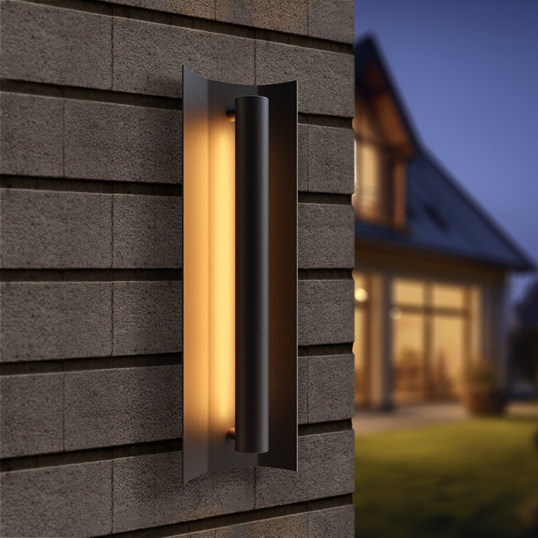 20''H Iron Led Wall Light with Dusk to Dawn