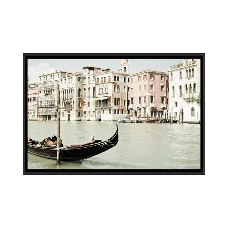 " Bella Venizia " by Lupen Grainne, 18" H x 26" W x 1.5" D, Black Framed Canvas, No Mat