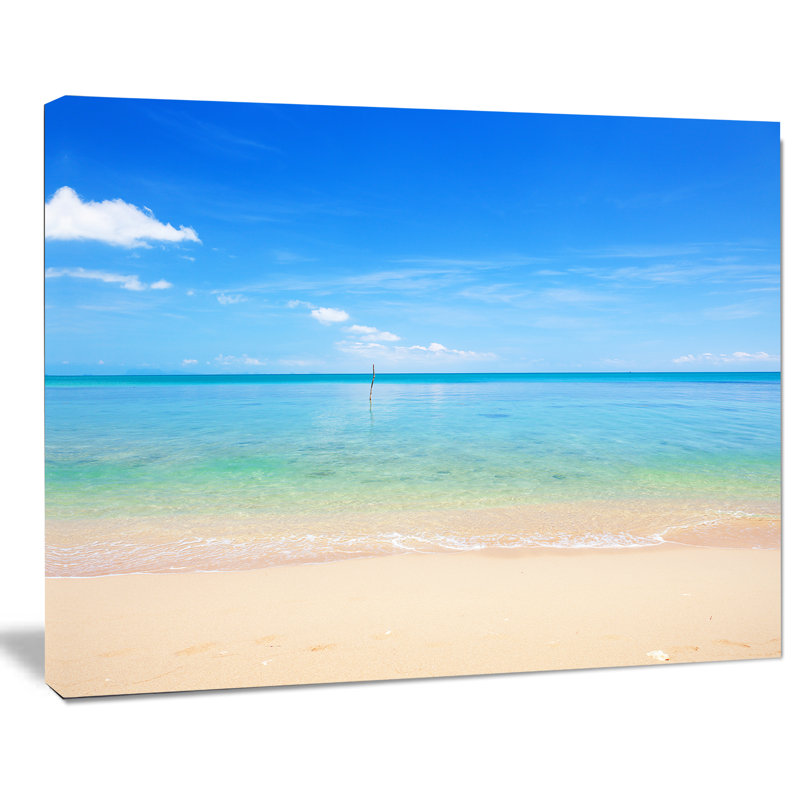 "Tropical Beach", reproduction d'art sur toile, "Calm Waves at Tropical Beach", H 30 po x l 40 po x P 1 po