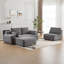 Canapé modulaire personnalisable en velours côtelé - Canapé en mousse à mémoire de forme adapté aux animaux de compagnie