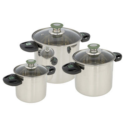 Symple Stuff Crisler 6 L Non-Stick Stainless Steel Pot Set