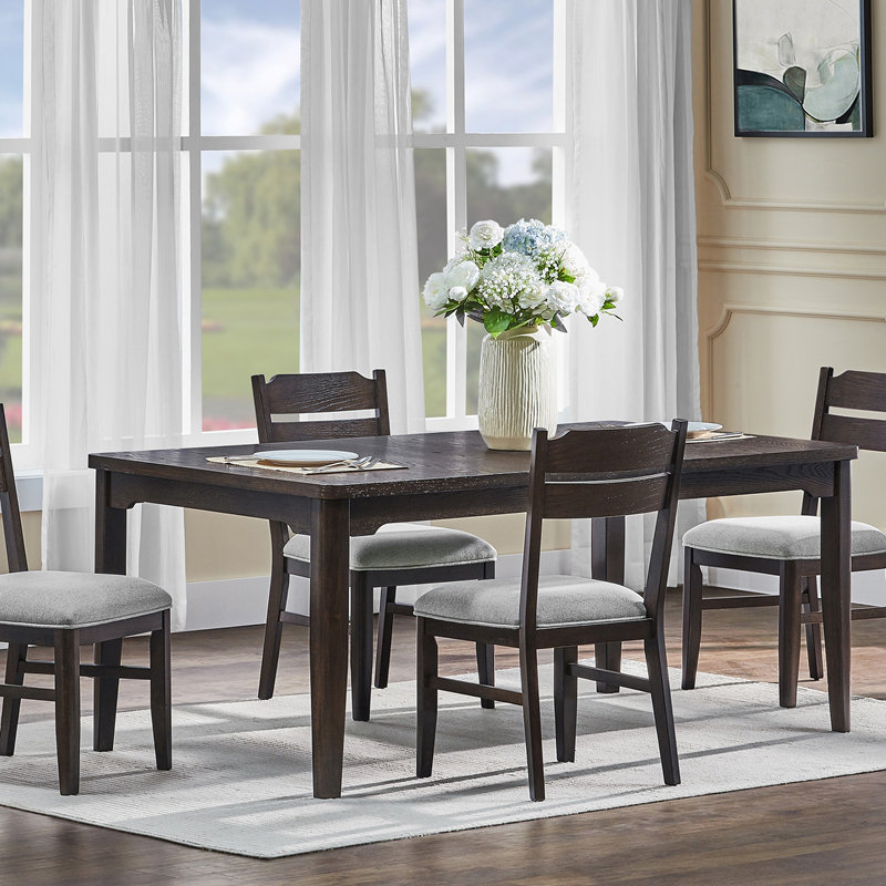 Magnifique table de salle à manger rectangulaire, 5 pièces: table, 4 chaises