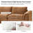 Cioffi 88"W Oversized 3 Piece Down Blend Modular Cloud Sleeper Sofa with Removable Cushion Cover-2109709450