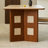 Sintered stone solid wood article dining table set-107393370