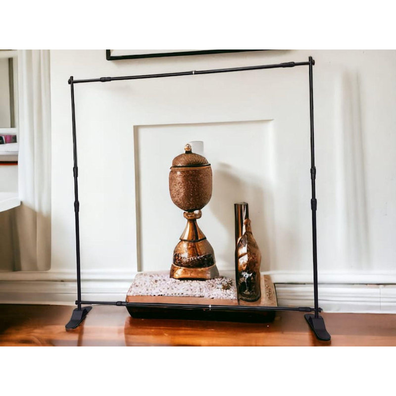 Adjustable Photo Booth Backdrop Stand Heavy-Duty Frame, Width 4.5 to 8 ft