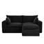 Canapé modulaire en L 78,8 po avec repose-pieds modulaire en velours côtelé sans assemblage pour animaux de compagnie-133264782-133264781