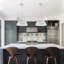 1-Light White Marble Finish Dome Pendant Light