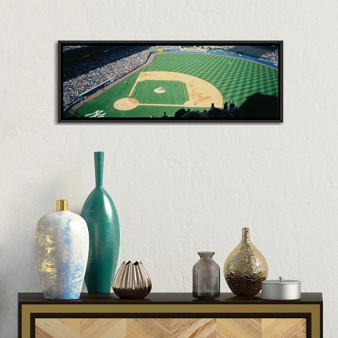" High Angle View Of Spectators Watching A Baseball Match In A Stadium, Yankee Stadium, New York City, New York State, USA " by Panoramic Images East Urban Home 