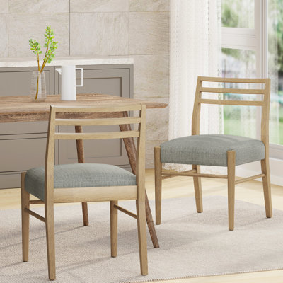 Chaise de salle à manger en tissu gris