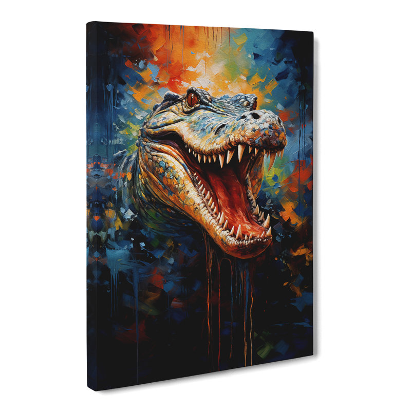 Alligator Modern - Wrapped Canvas Print, 60cm H x 40cm W x 3cm D