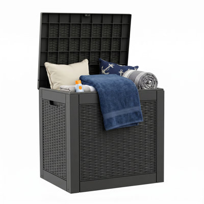 30-gal Water Resistant Resin Lockable Deck Box