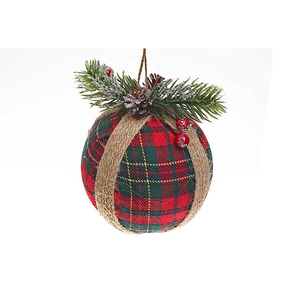 The Holiday Aisle® Fabric Ball Ornament | Wayfair