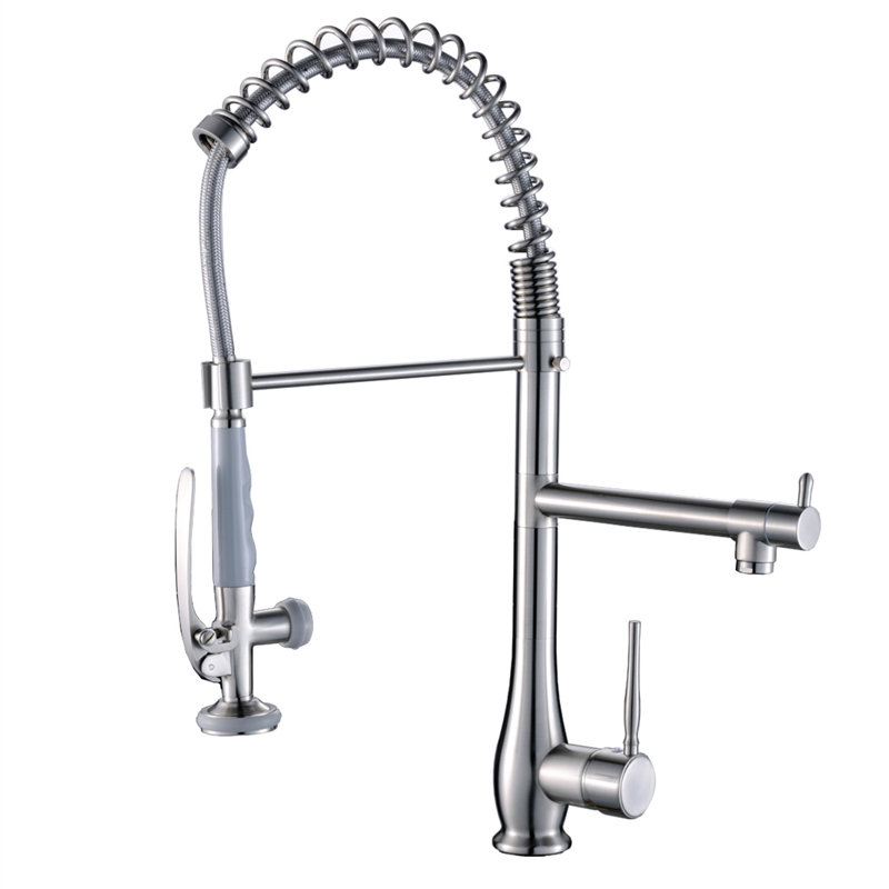 FLG Pull Down Kitchen Faucet, Brushed Nickel