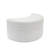 Half-Moon Silhouette Wooden Top Storage Upholstery Ottoman-617328555