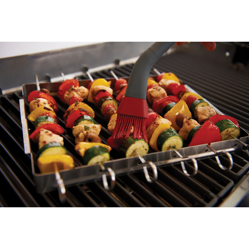Stainless Steel Folding Kebab Rack with Skewers