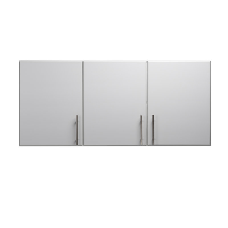 Watse 54" Wall Garage Cabinet, Storage Cabinet, Bathroom Cabinet, Kitchen Pantry Cabinet with 2 Adjustable Shelves, 12" D x 54" W x 24" H, Grey