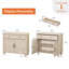 Table de bout Farmhouse avec 2 tiroirs, L 67,7 po x l 15,7 po x H 30,9 po, pour la chambre à coucher ou le salon-1315024413