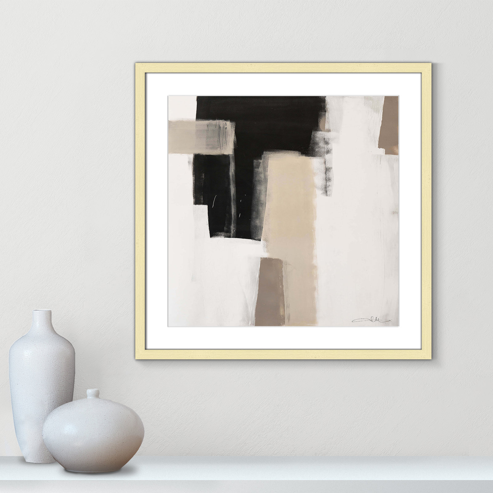 Earth Scapes I-A Print by Casa Fine Arts, 23.5" H x 23.5" W x 1.25" D, Gold Box Framed