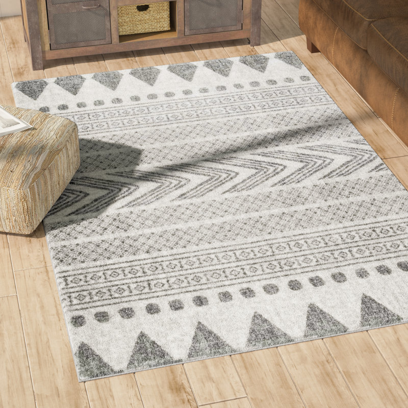 Tapis géométrique gris Berger, Rectangle 8 pi x 10 pi