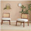 [Ensemble 2 pièces] Chaise longue beige moderne avec dossier tissé, structure en bois massif, chaise décorative simple et élégante, idéale pour le salon, la chambre à coucher ou le bureau