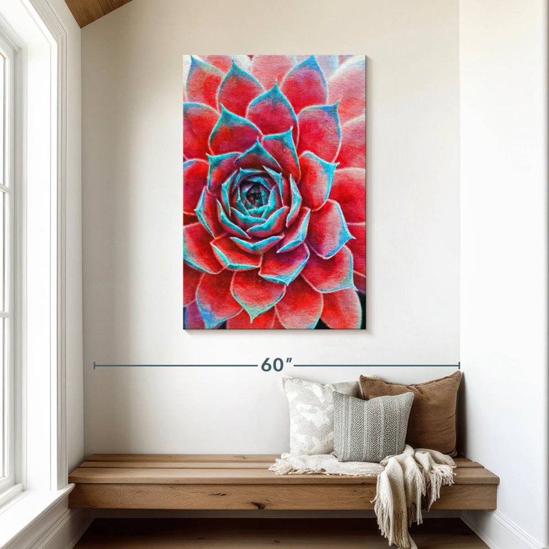 Harnek Crimson Succulents, 45" H x 30" W