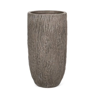 Planter - Magnesium Oxide Outdoor Planter, 14.12 In. Depth, Width, 27.27 Height, 21.81 Lb Weight For Use, D X W H, Lb, Natural Look