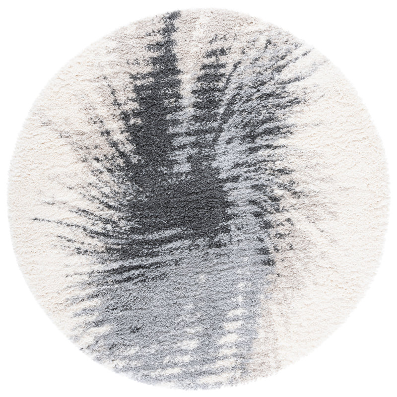 Asuman 800 Performance Abstract Rug, Round 5'3"