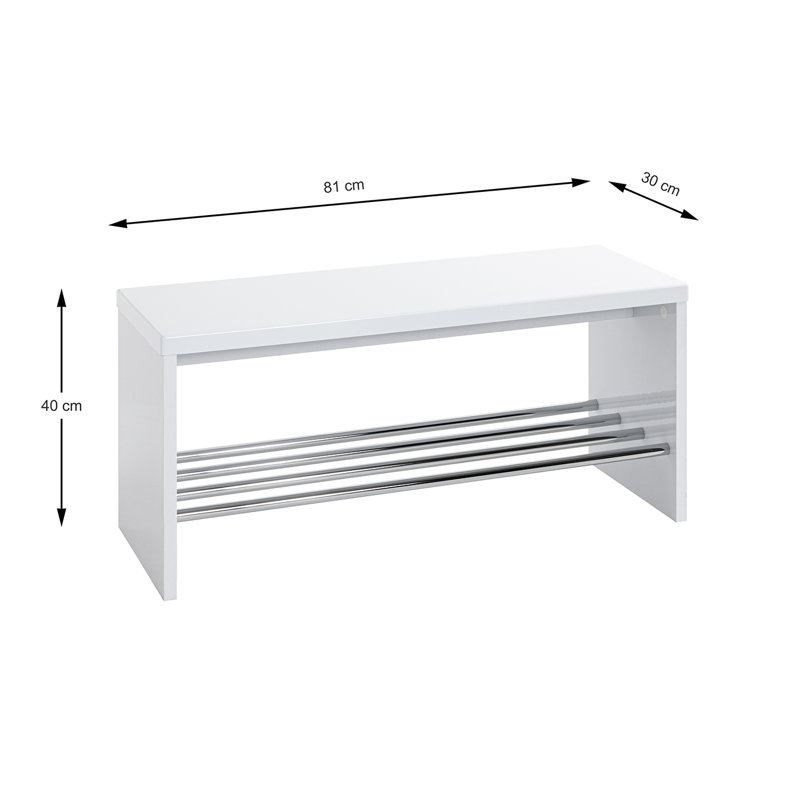 Bargo Storage Bench, White
