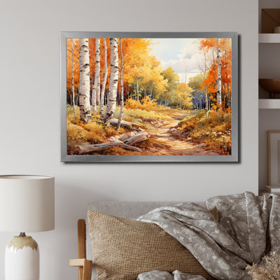 Birch Woods Gilded Pathway II - Imprimé