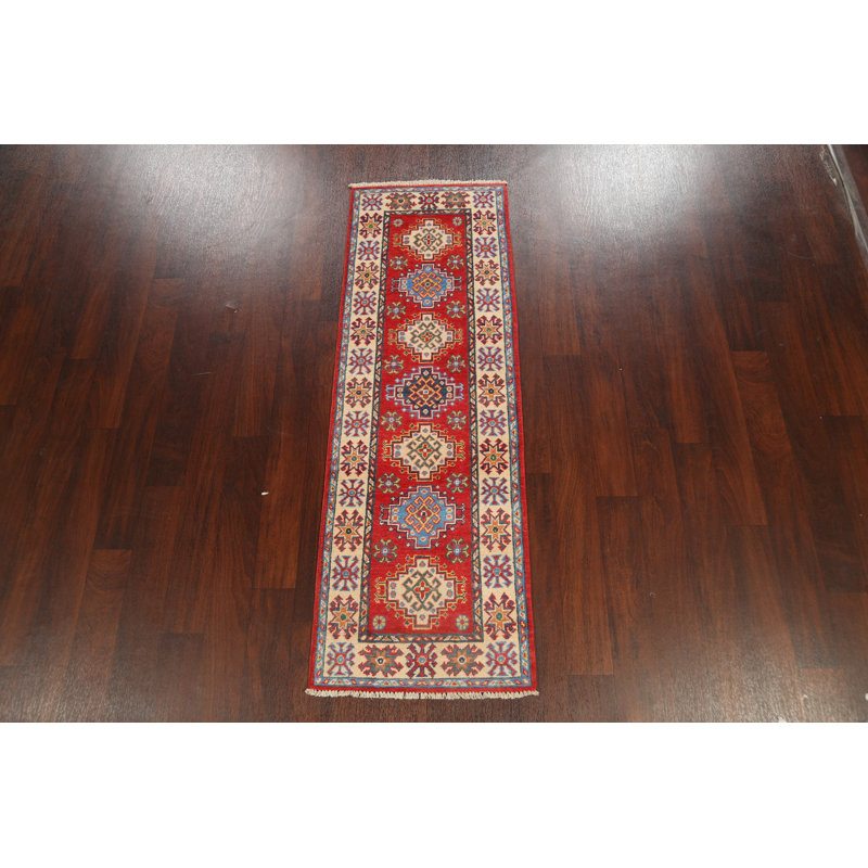 Tapis de couloir unique en laine noué à la main 1 pi 11 po x 5 pi 11 po New Age