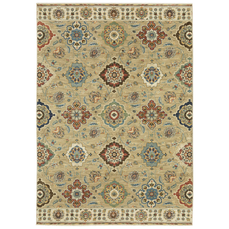Floral Indoor Rug, Rectangle 6'7" x 9'6"