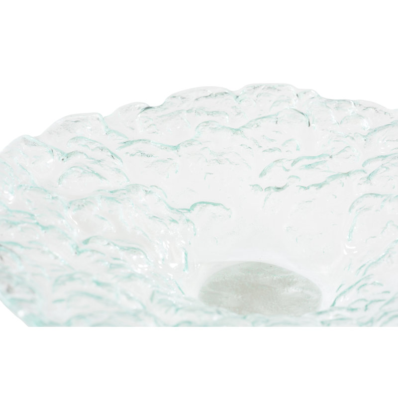 Bubble Glass Decorative Bowl, 3" H x 16" W x 16" D