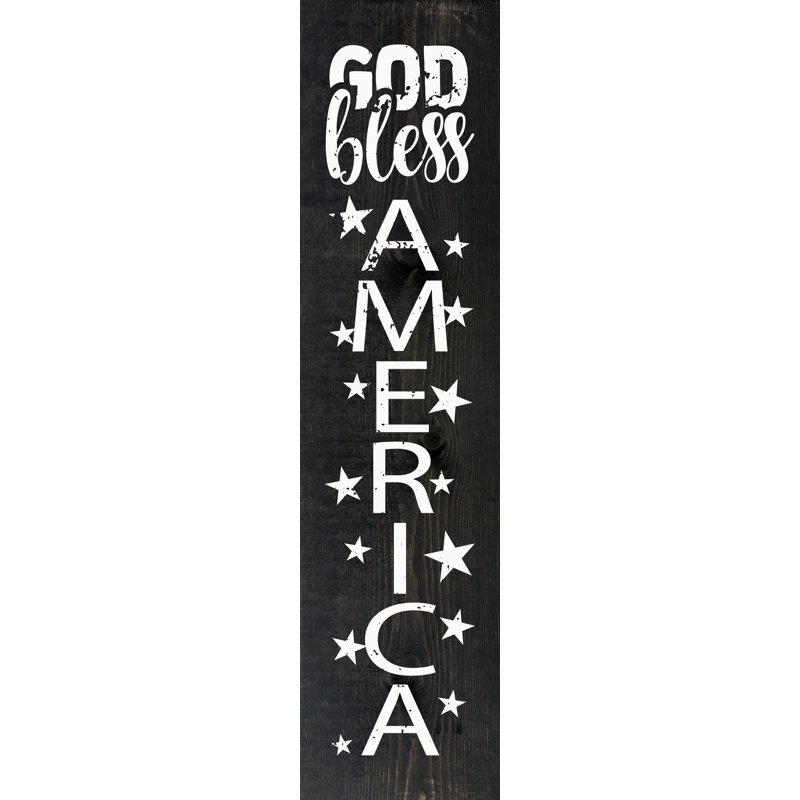 God Bless America (Flatedge vertical), Ébène / Blanc