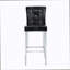 Ensemble de 2 tables de bar et tabourets de bar à hauteur fixe en verre Modern-1151047002-1151047003