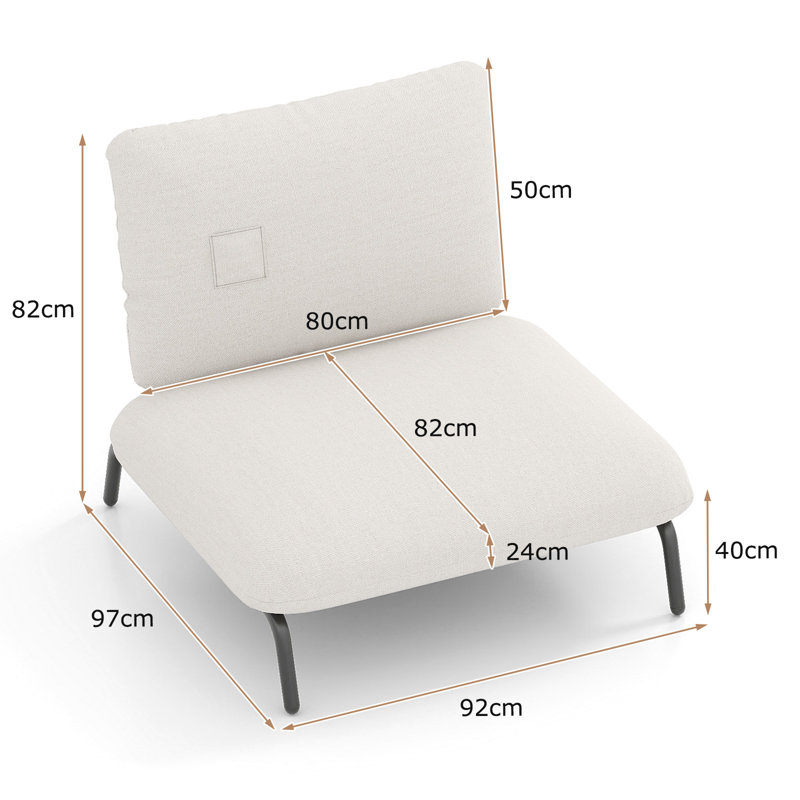 Upholstered Accent Chair, White