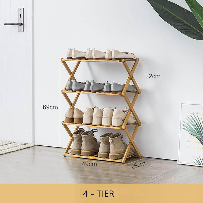 Brayden Studio Portable Folding Shoe Storage Rack | Wayfair.co.uk