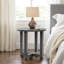 Table d'appoint de patio ronde en métal-648262397