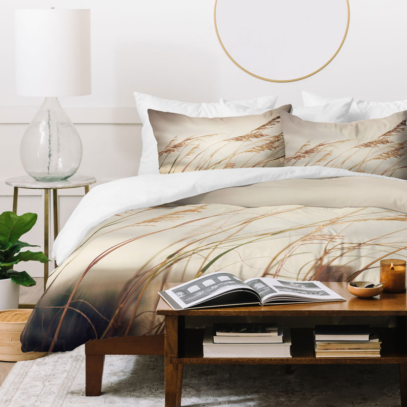 Ensemble de housse de couette 100% coton , Housse de couette double + 2 taies décoratives st