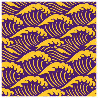 Coussins décoratifs à motif de vagues jaunes
