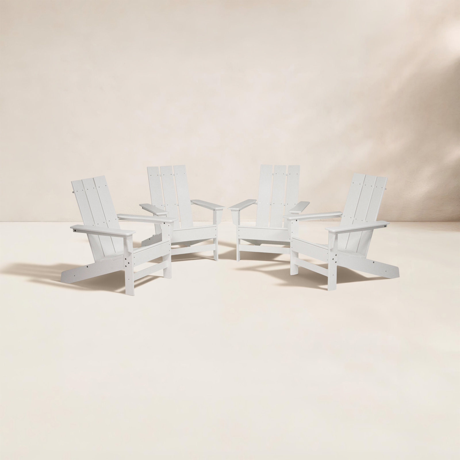 Ratcliff Outdoor Adirondack Set, White