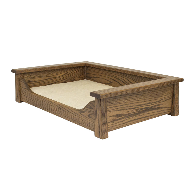 Medium Oak Orthopedic Elevated Pet Bed