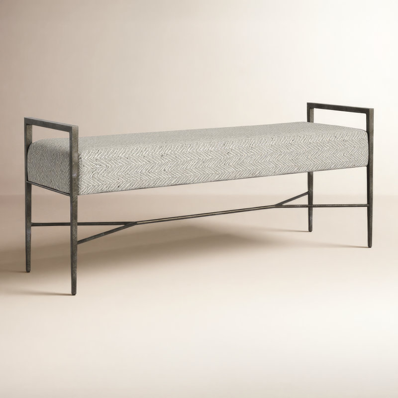 Genevieve Upholstered Bench, Cream