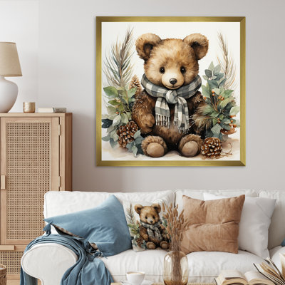 Ours en peluche de Noël, chambre de bébé IV - art mural de l'ours en peluche