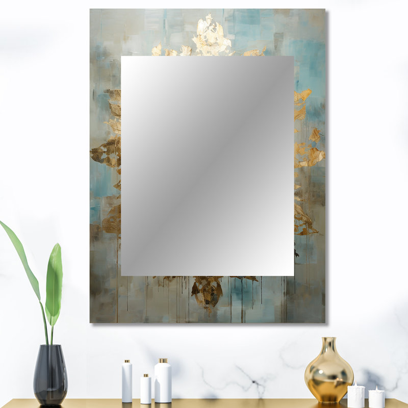 Zen Meditation Position I - Meditation Decorative Wall Mirror, Traditional Mirror, Printed Metal Art, 40" x 30"